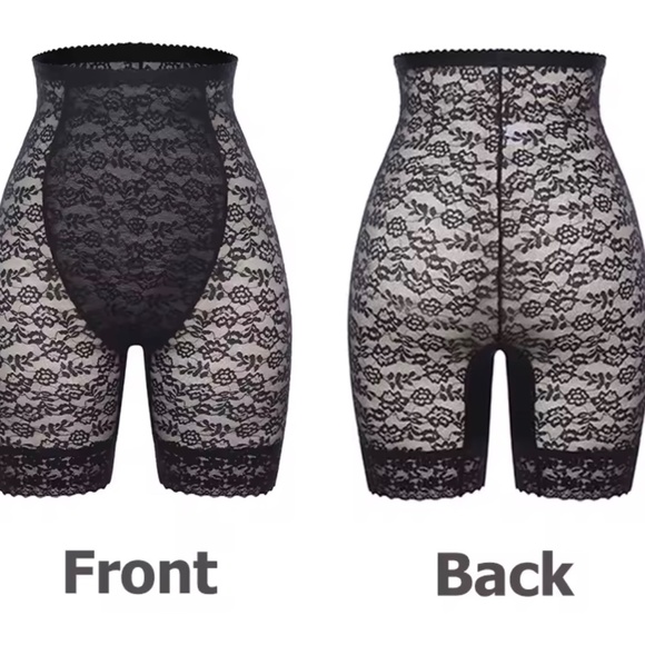 Lace High waist shaping panties. Vintage inspired, Long leg, _32" - 40" waist - Picture 9 of 9